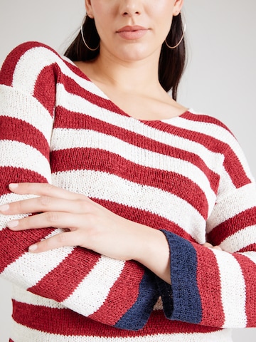 ONLY Carmakoma Sweter w kolorze czerwony