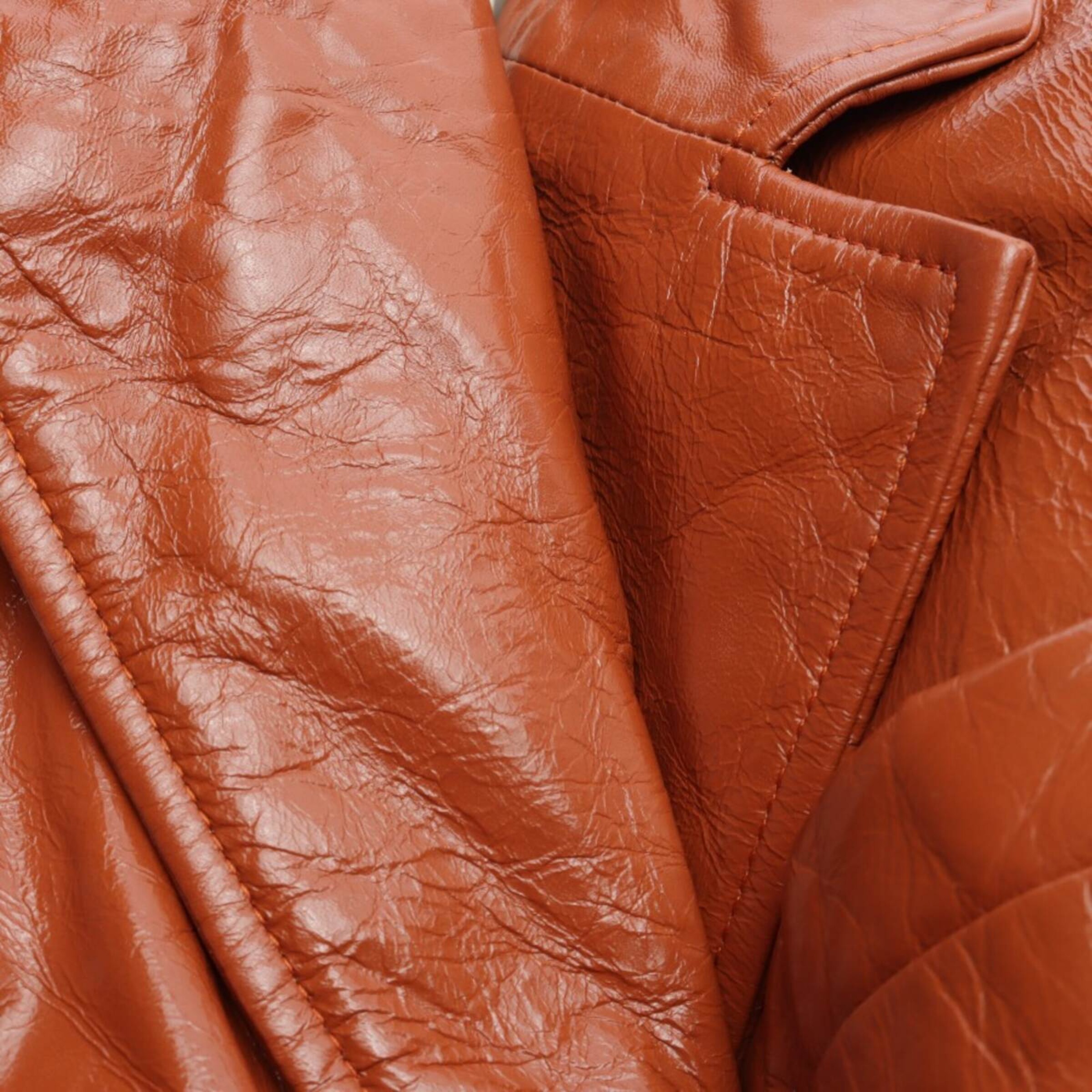 Rotate Birger Christensen Lederjacke / Ledermantel XS in Braun