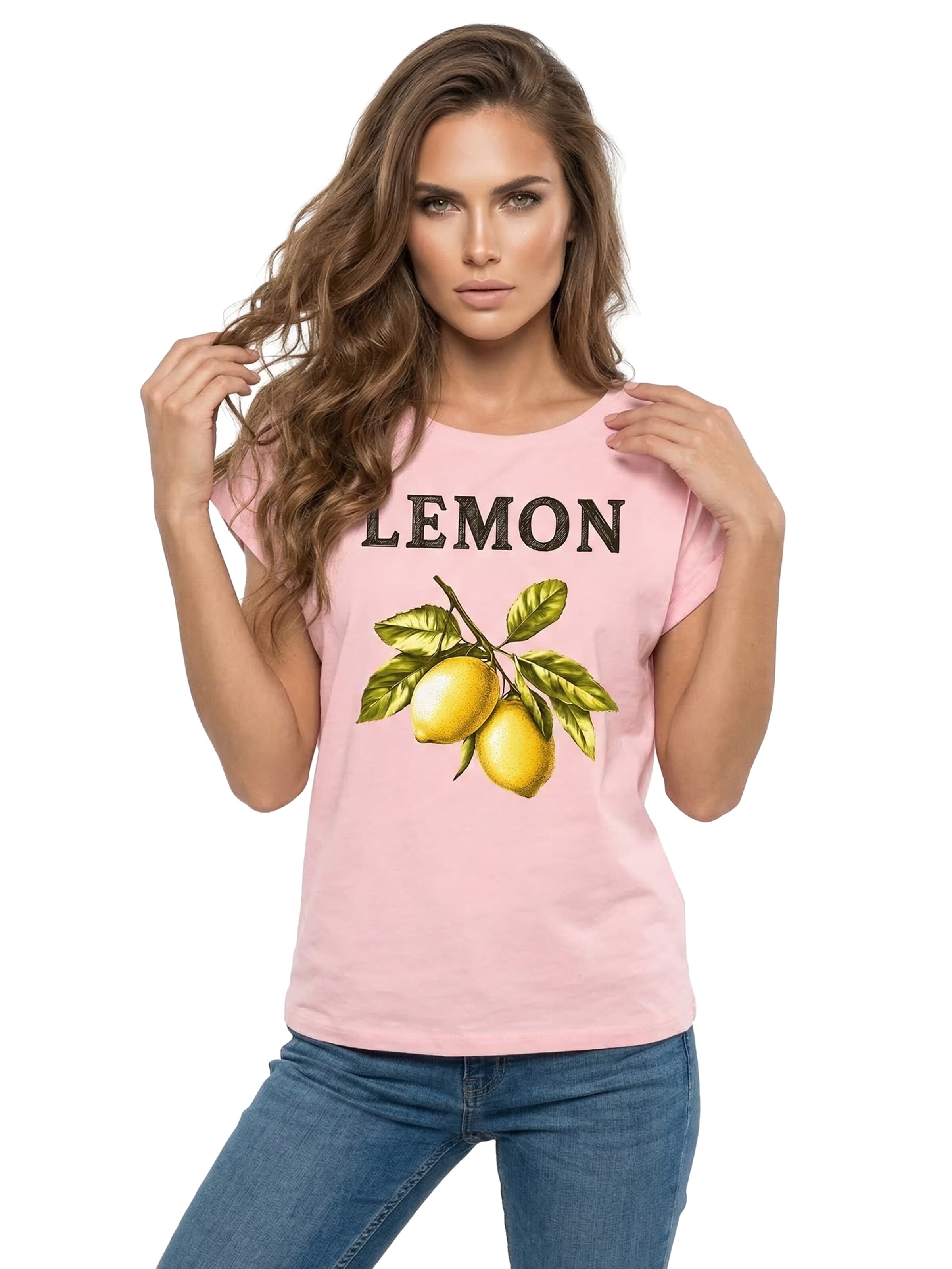 MAKAYA Shirt 'Lemon' in Pink