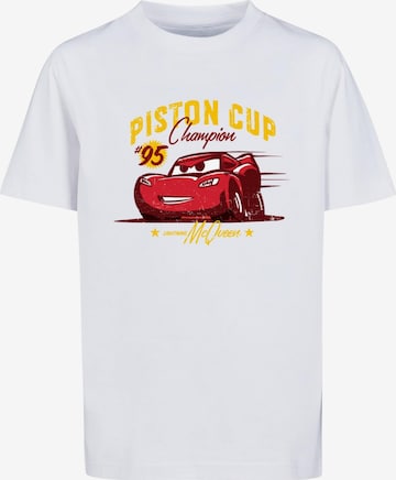 ABSOLUTE CULT Shirt 'Cars - Piston Cup Champion' in Wit: voorkant