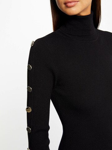Morgan Pletené šaty - Čierna