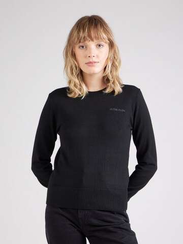 GUESS JEANS Pulover | črna barva: sprednja stran