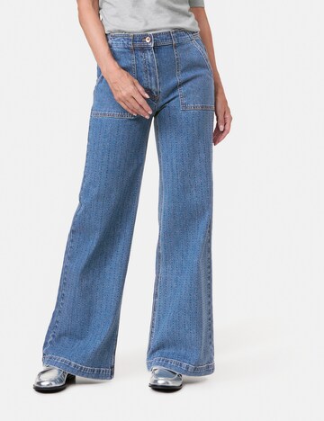 GERRY WEBER Wide leg Jeans in Blue: front