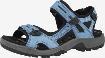 ECCO Hiking Sandals 'Offroad' in Blue: front