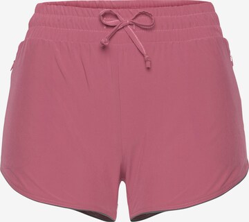 LASCANA ACTIVE regular Sportsbukser i pink: forside