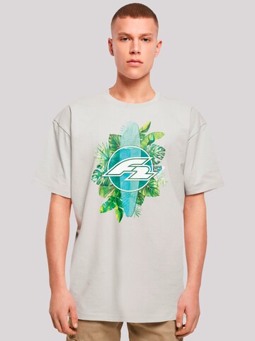 F2 T-Shirt 'F2 Tropical Surfboards Sommer' in Grau: Vorderseite