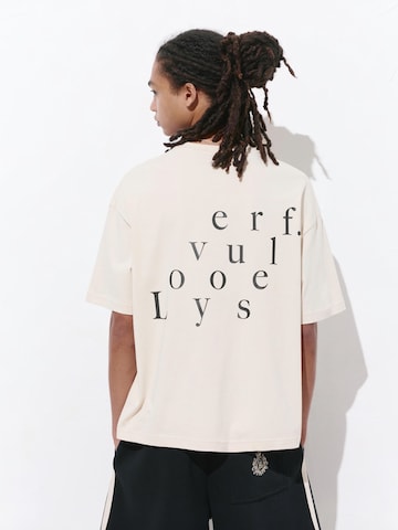 Pull&Bear Tričko 'LOVE YOURSELF' - Béžová: predná strana