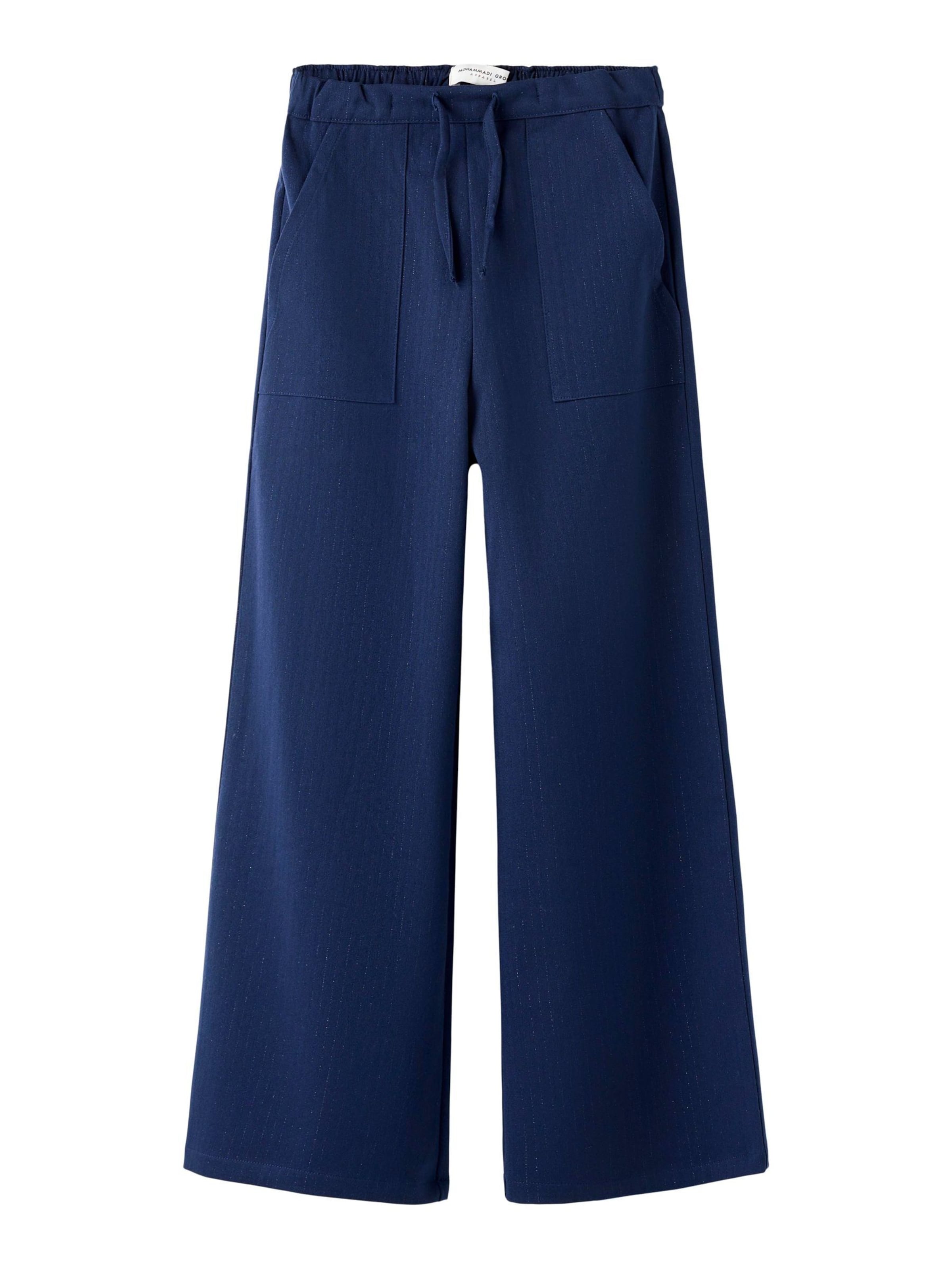 NAME IT - Pierna ancha Pantalón en azul: frente