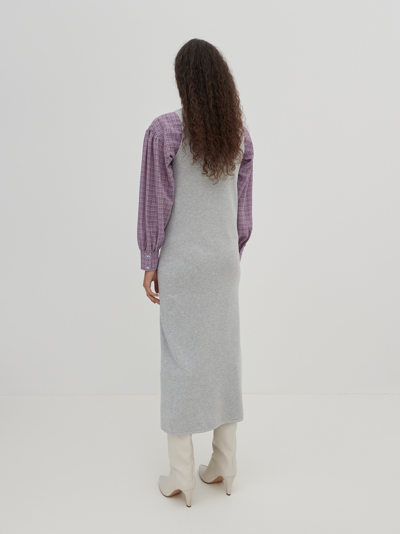 EDITED Jurk 'Alisha' Grijs gemêleerd