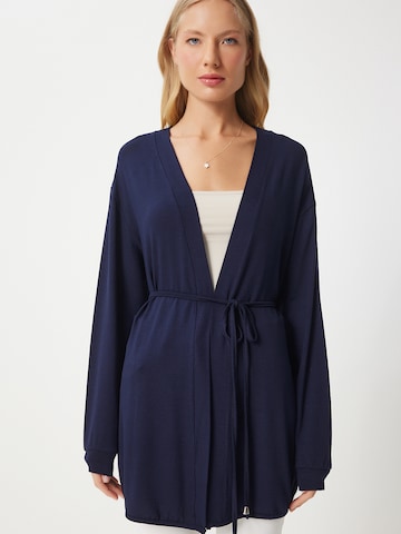 Happiness İstanbul Πλεκτή ζακέτα σε μπλε: μπροστά