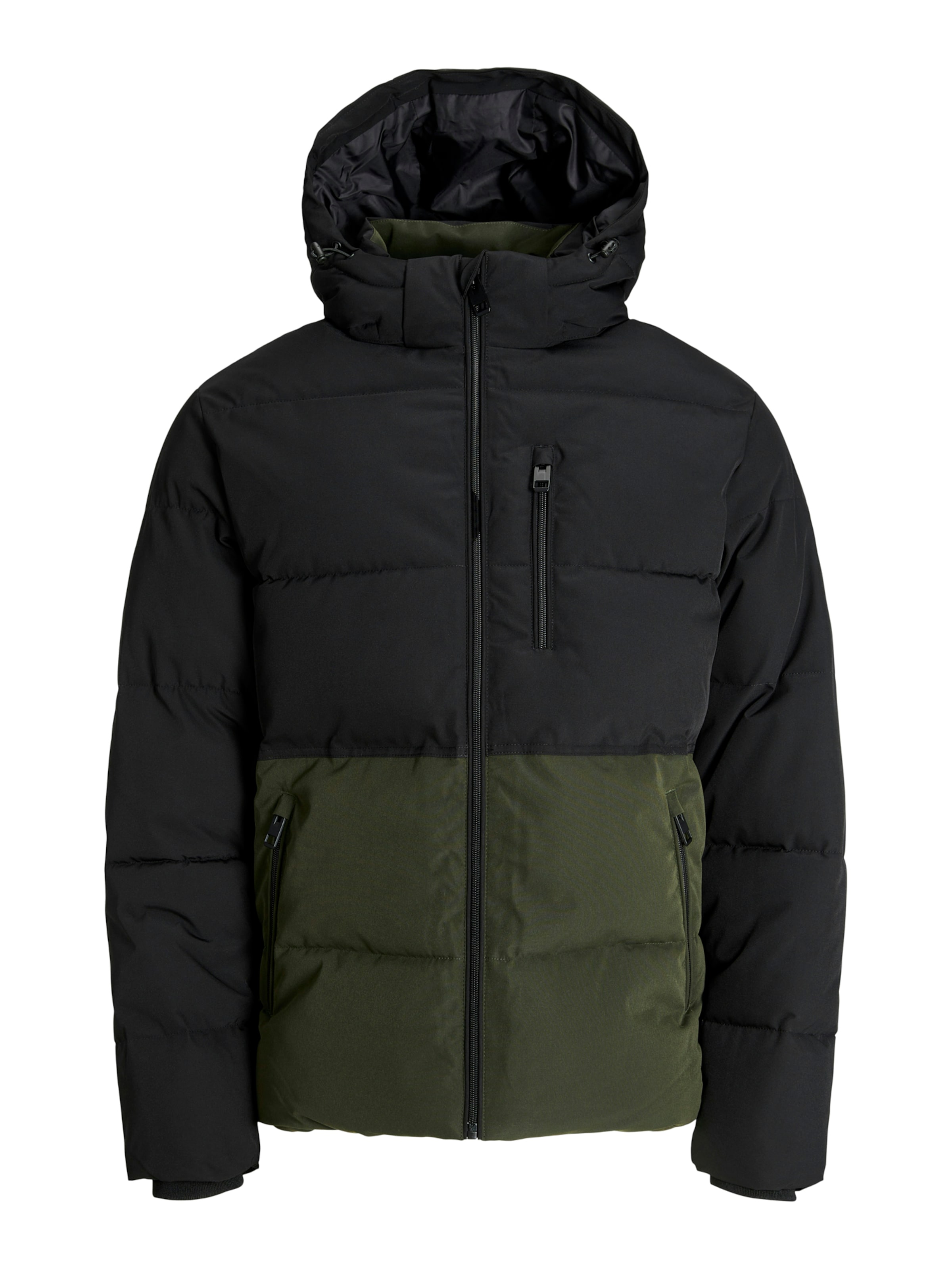 Giacca invernale 'JJEowen' di Jack & Jones Plus in verde: frontale