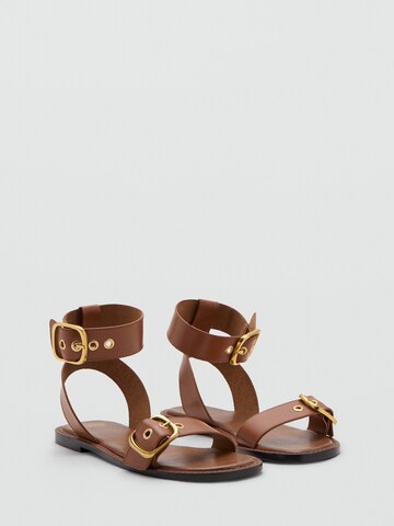 Sandales MANGO en marron