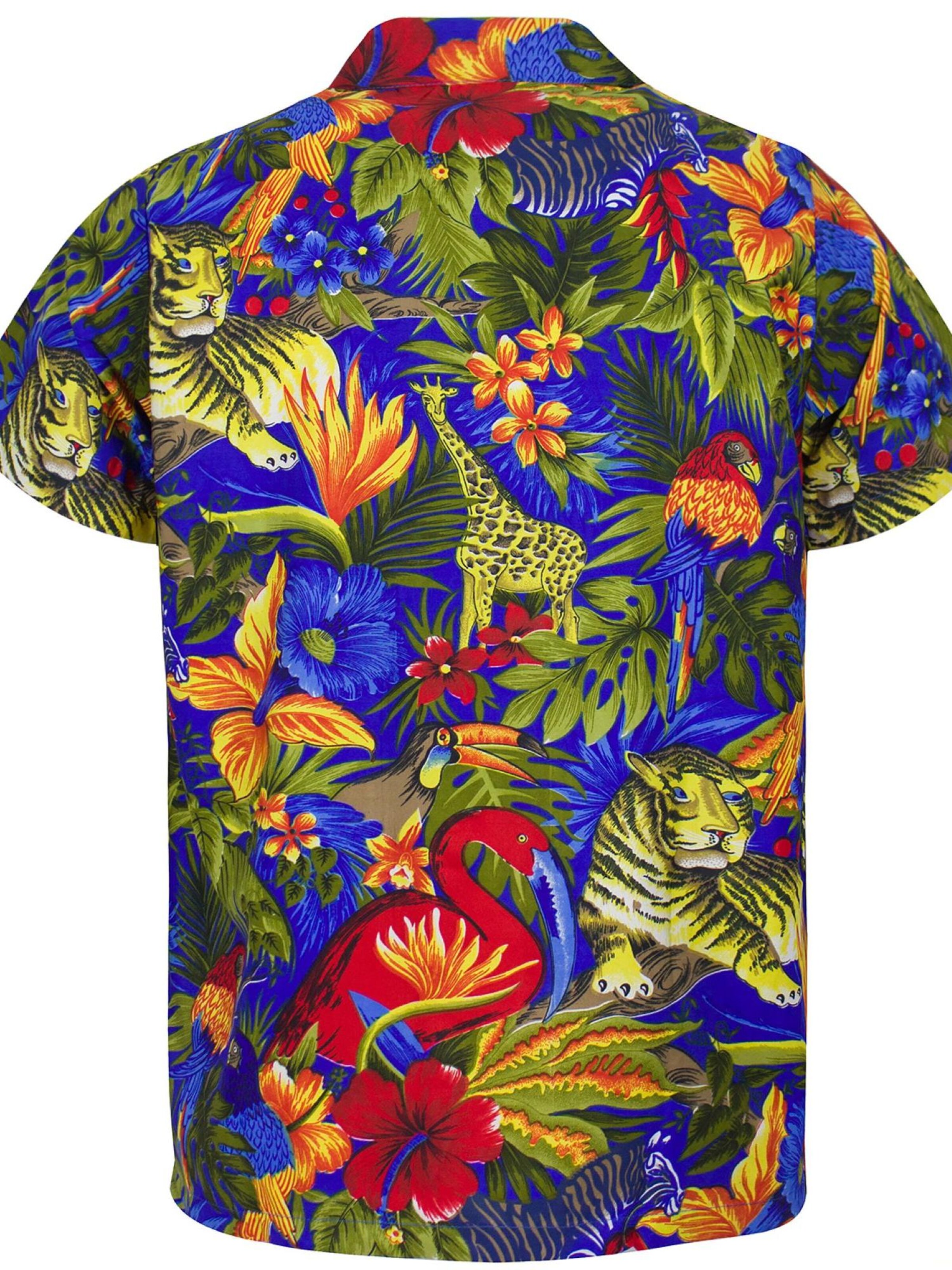 King Kameha Shirt 'Jungle' in Blue