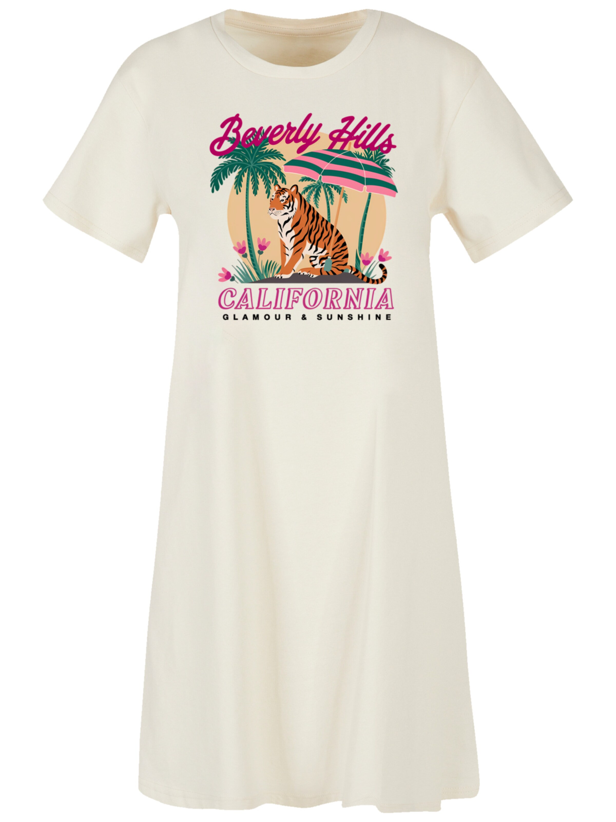 Robe 'Beverly Hills California Glamour Summer' F4NT4STIC en beige : devant