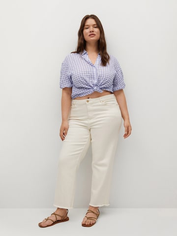 MANGO Bluse 'Vichy' in Lila