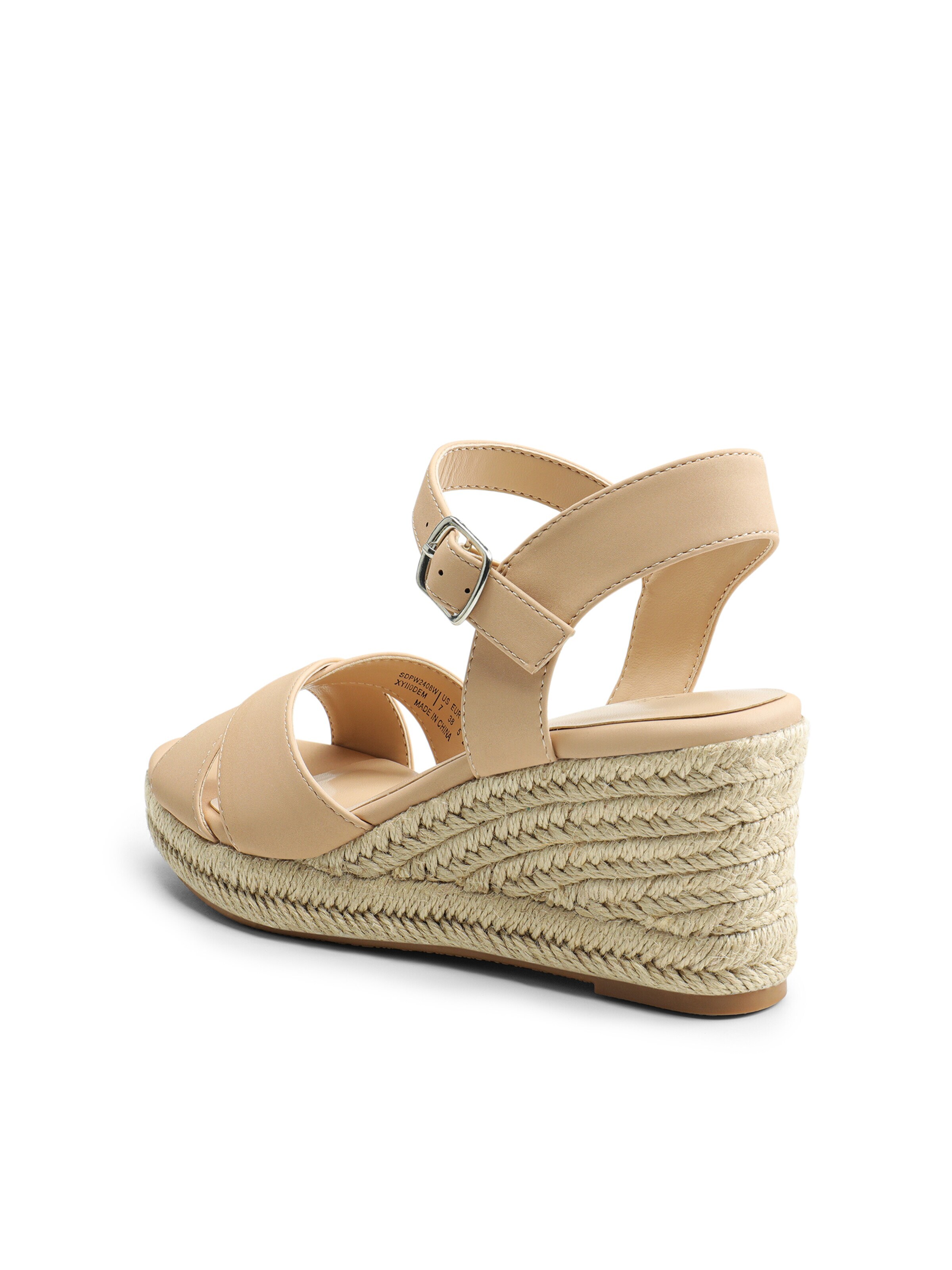 Dream Pairs Sandaal 'Elegante Espadrille-Keilsandalen' in Beige