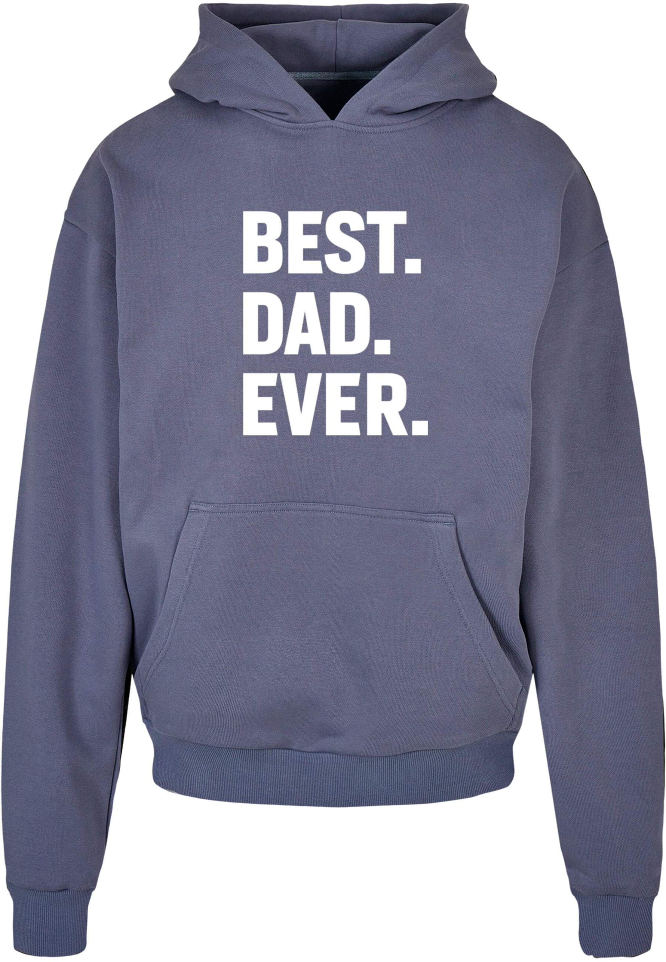 Merchcode Sweatshirt 'Fathers Day - Best Dad Ever' in Blauw: voorkant