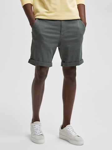 SELECTED HOMME Regular Панталон Chino 'Luton' в зелено: отпред