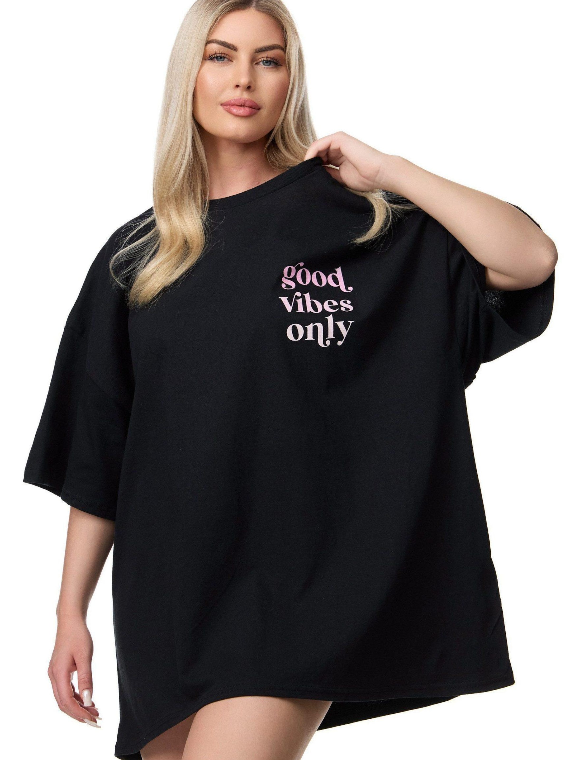 Worldclassca Oversizeshirt 'Oversize T-Shirt'‌‌‌ in Schwarz: Vorderseite