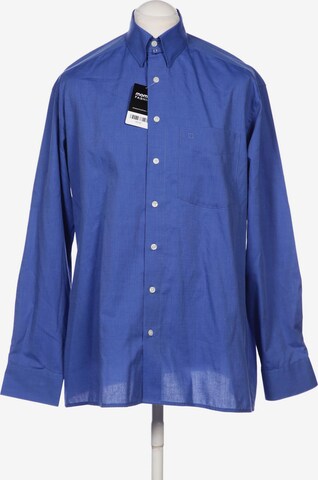 OLYMP Button Up Shirt in L in Blue: front