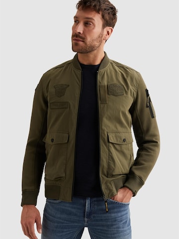 Giacca di mezza stagione 'Hybrid jacket with flight pocket' di PME Legend in verde: frontale