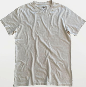 A Question Of (AQO) Shirt 'Anders Tee Garment Dyed' in Wit: voorkant