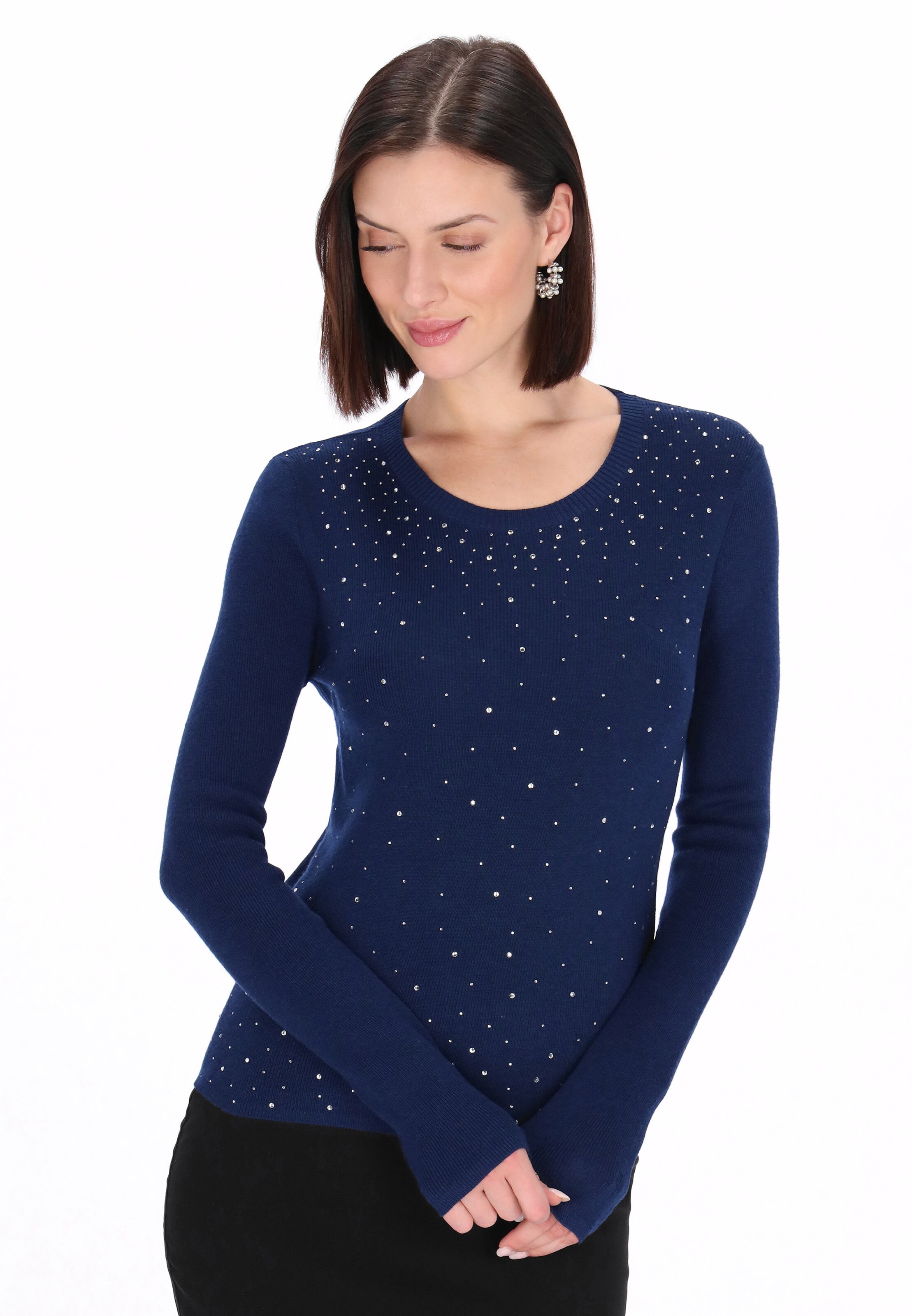 usha BLACK LABEL Pullover in Blau: Vorderseite