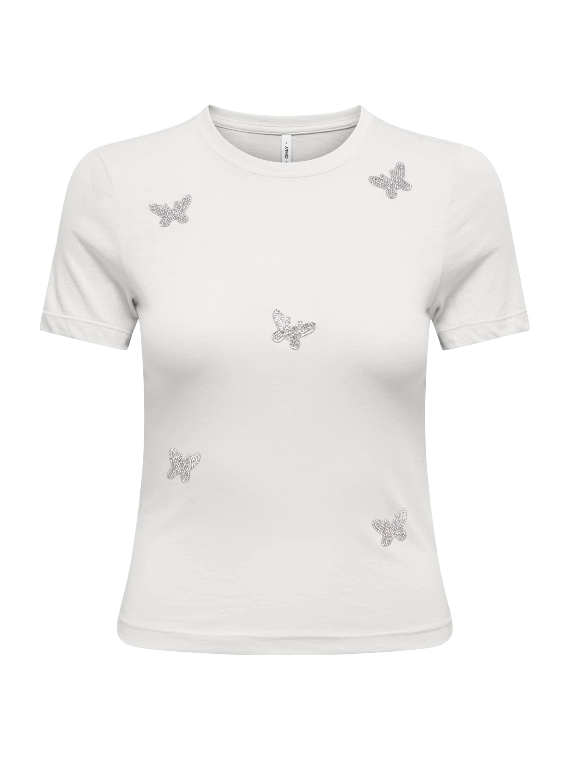 Maglietta 'ONLSNAPPY' di Only Petite in bianco: frontale