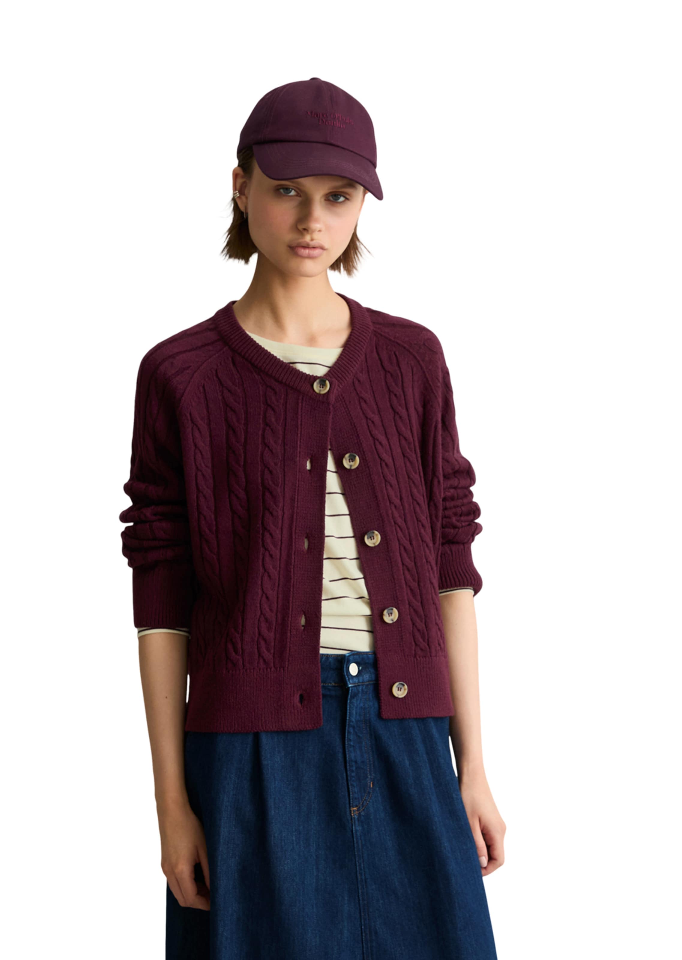 Cardigan Marc O'Polo DENIM en rouge : devant