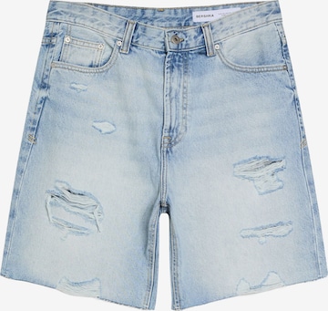 Bershka Baggy Дънки в синьо: отпред