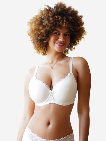 SugarShape T-shirt Bra 'Pure Conscious' in White: front
