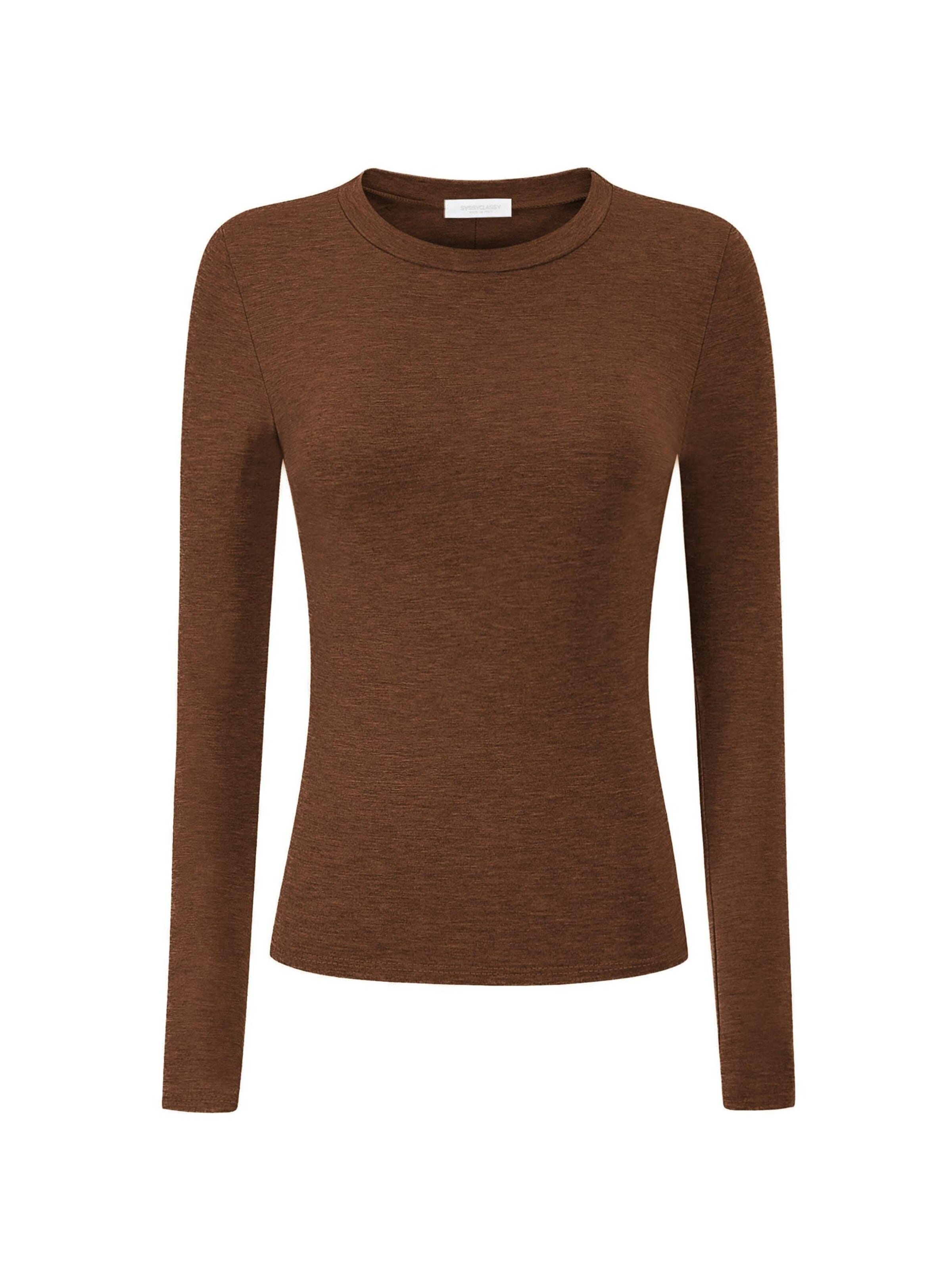 SASSYCLASSY T-shirt i brun: framsida