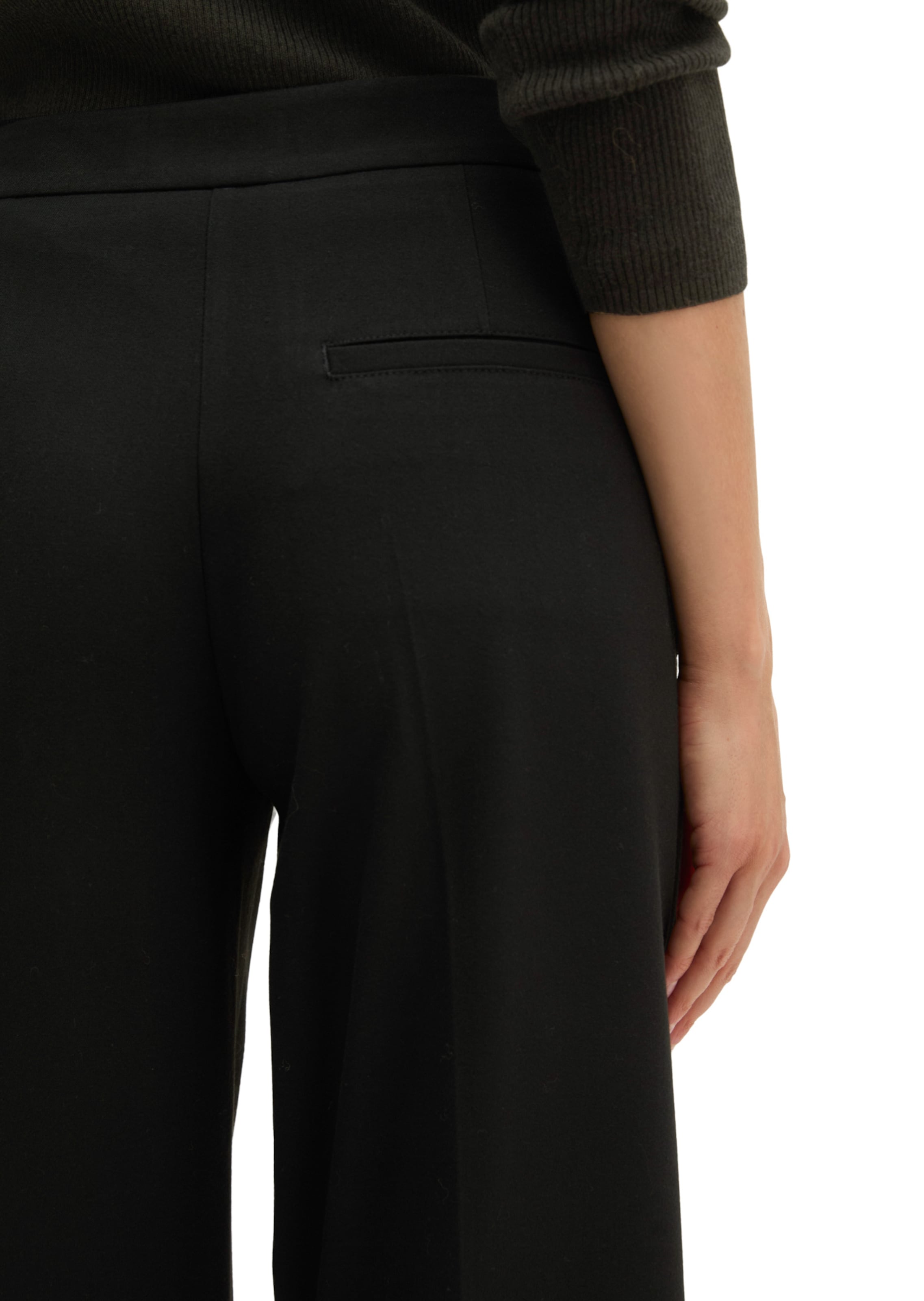 Marc O'Polo Loose fit Trousers with creases in Black