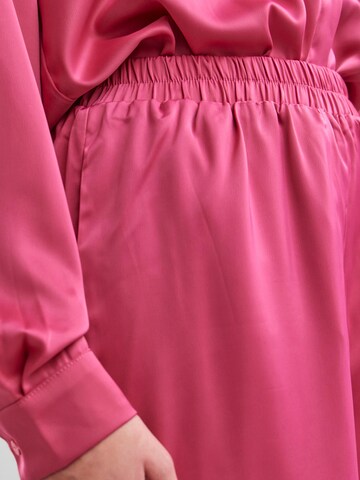 PIECES Szeroka nogawka Spodnie 'Nora' w kolorze różowy