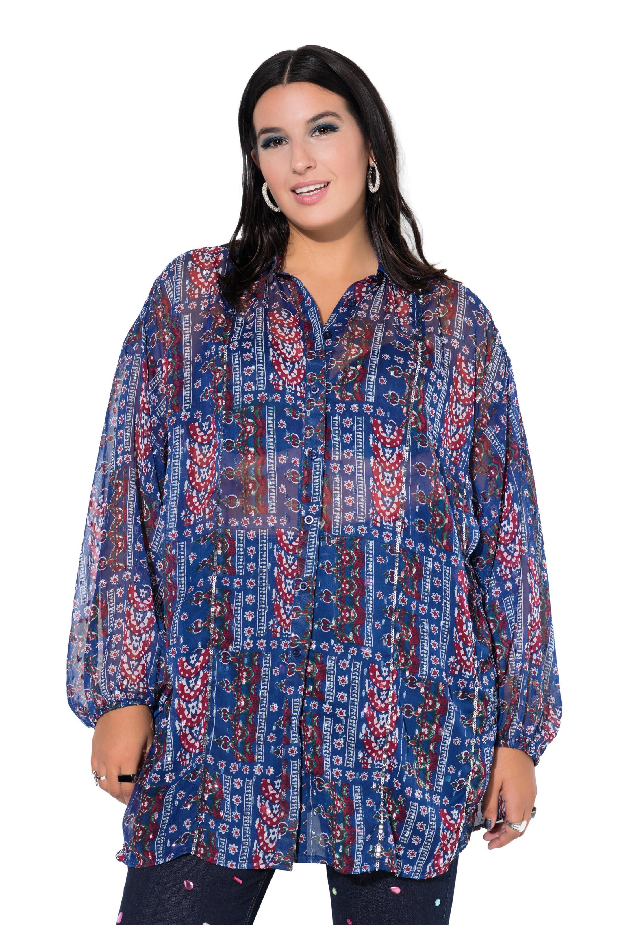Studio Untold Blouse in Blue: front