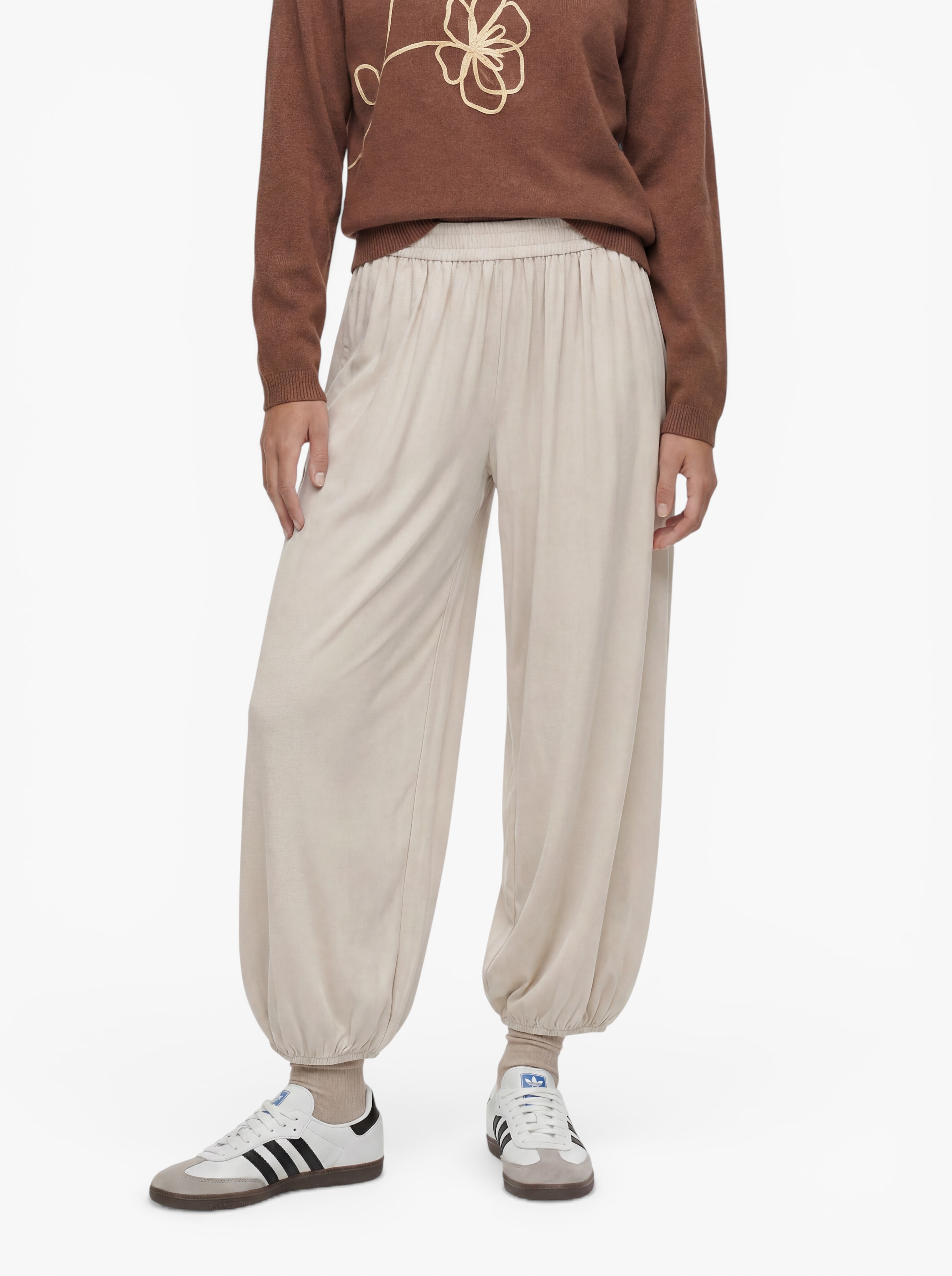 VERO MODA Tapered Harembroek 'VMPernille'' in Grijs