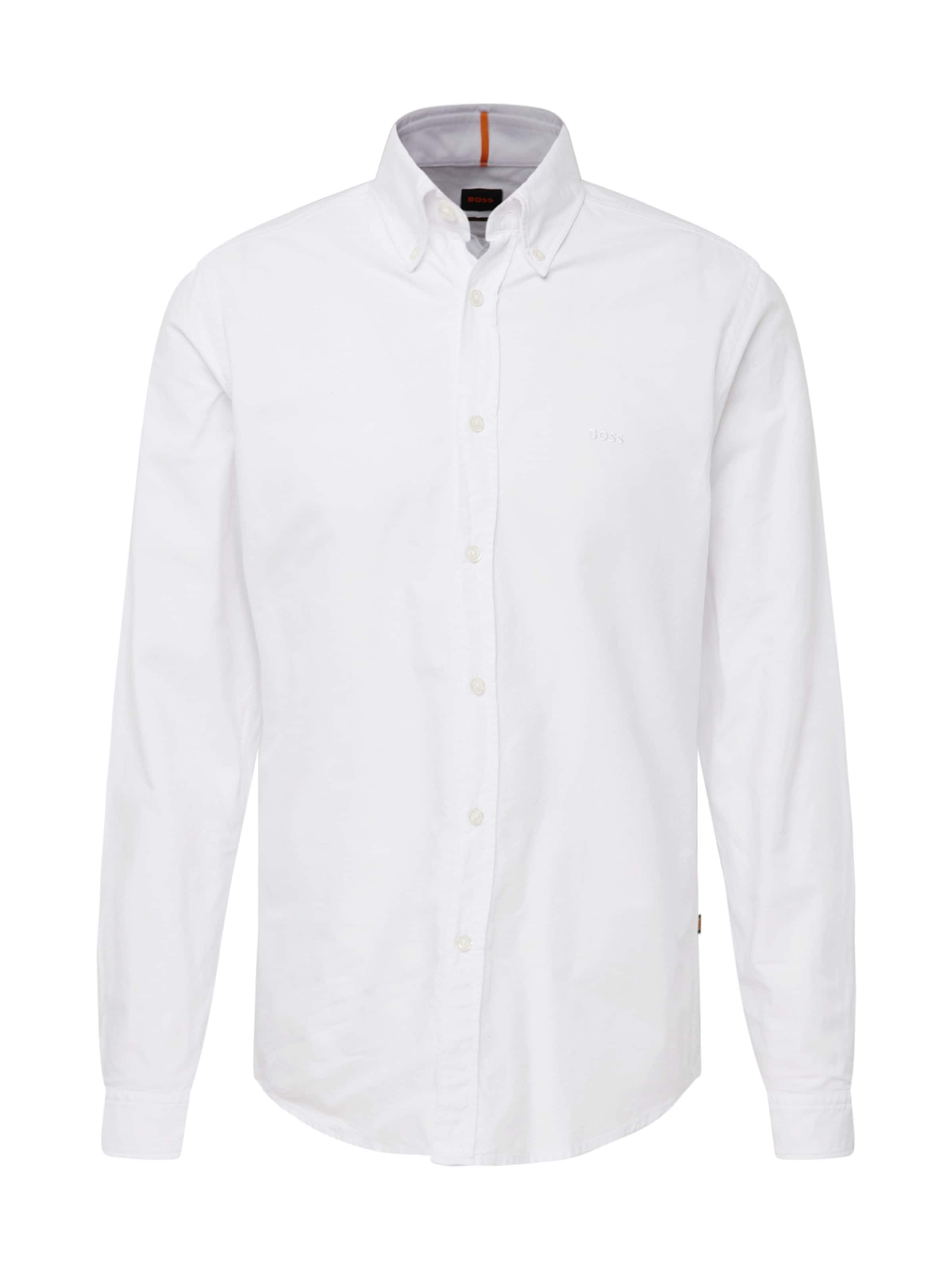 BOSS Button Up Shirt 'Rickert' in White: front