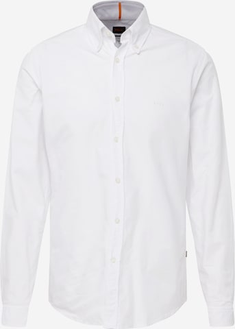 BOSSRegular Fit Košulja 'Rickert' - bijela boja: prednji dio