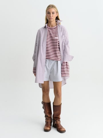 FEMSSY Tuniek 'TUNIC STRIPE DRESS BLUE' in Lila
