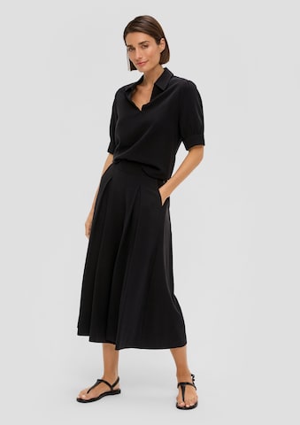 Wide Leg Pantalon s.Oliver BLACK LABEL en noir