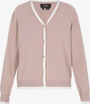 usha BLACK LABEL Knit cardigan in Grey: front