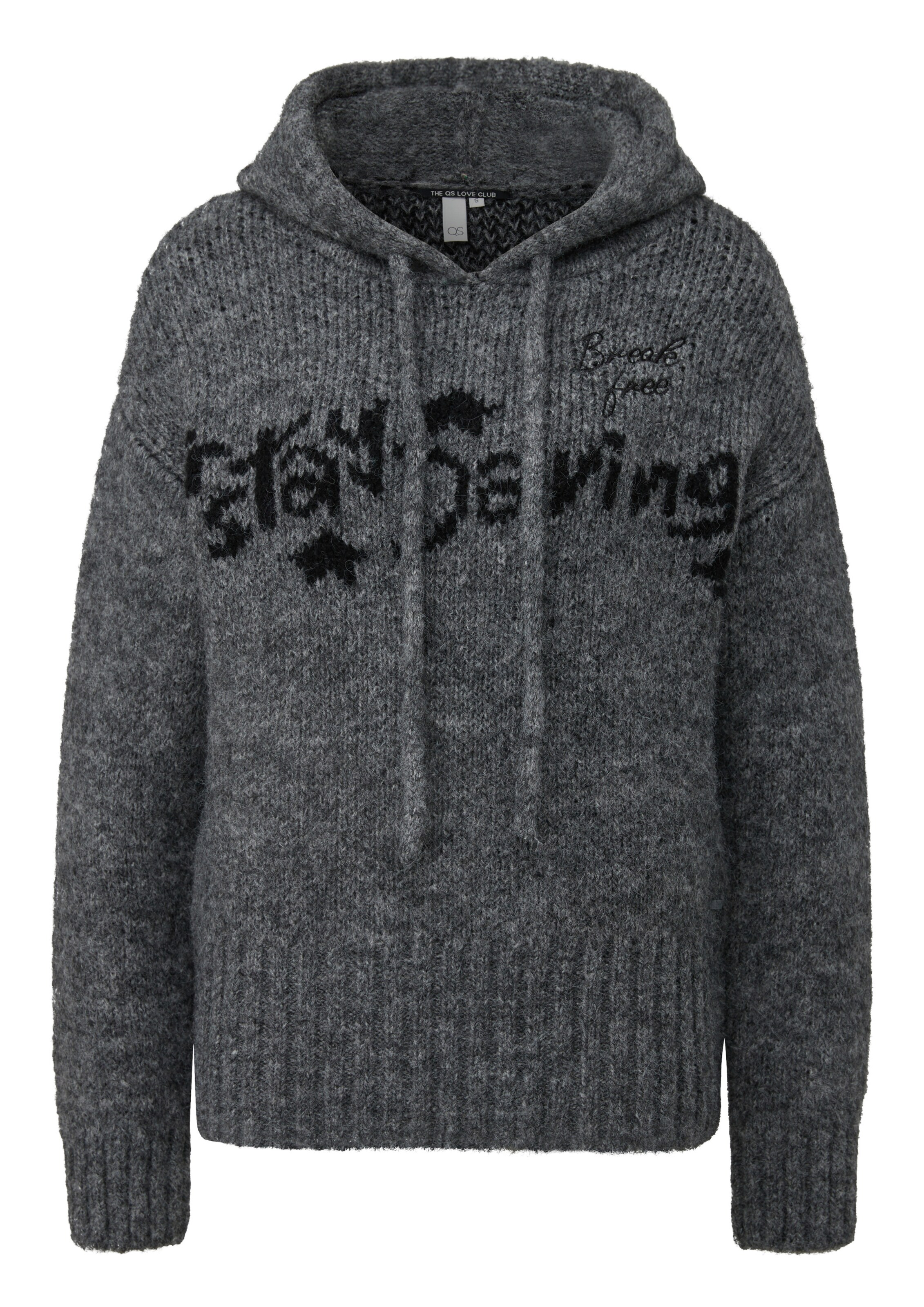 Pull-over QS en gris : devant