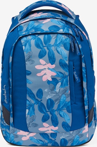 Satch Backpack in Blue: front