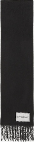 Sportmax Chusta 'Outfit Alpaca and Wool Blend Scarf Black/Grey' w kolorze szary: przód