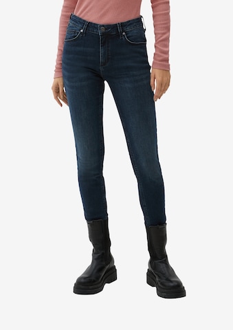 QS Skinny Jeans i blå: forside