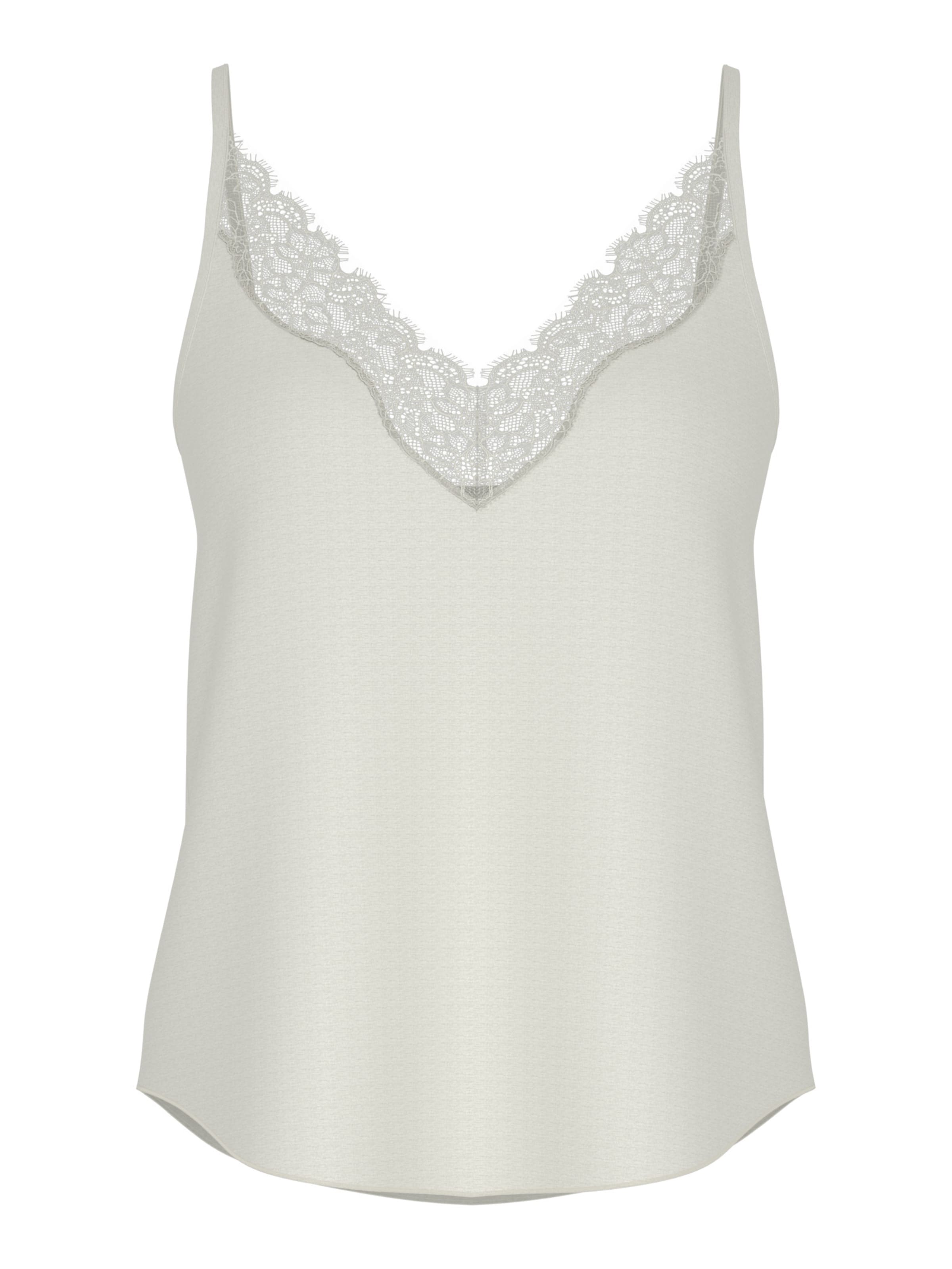 Mey Top in Beige: front