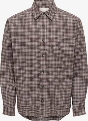 Camicia 'ONSGUDMUND' di Only & Sons in marrone: frontale
