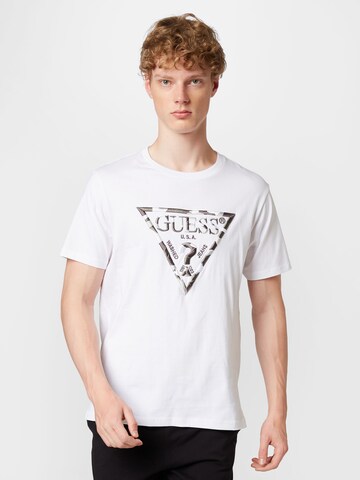 GUESS قميص 'Gad' بلون أبيض: الأمام