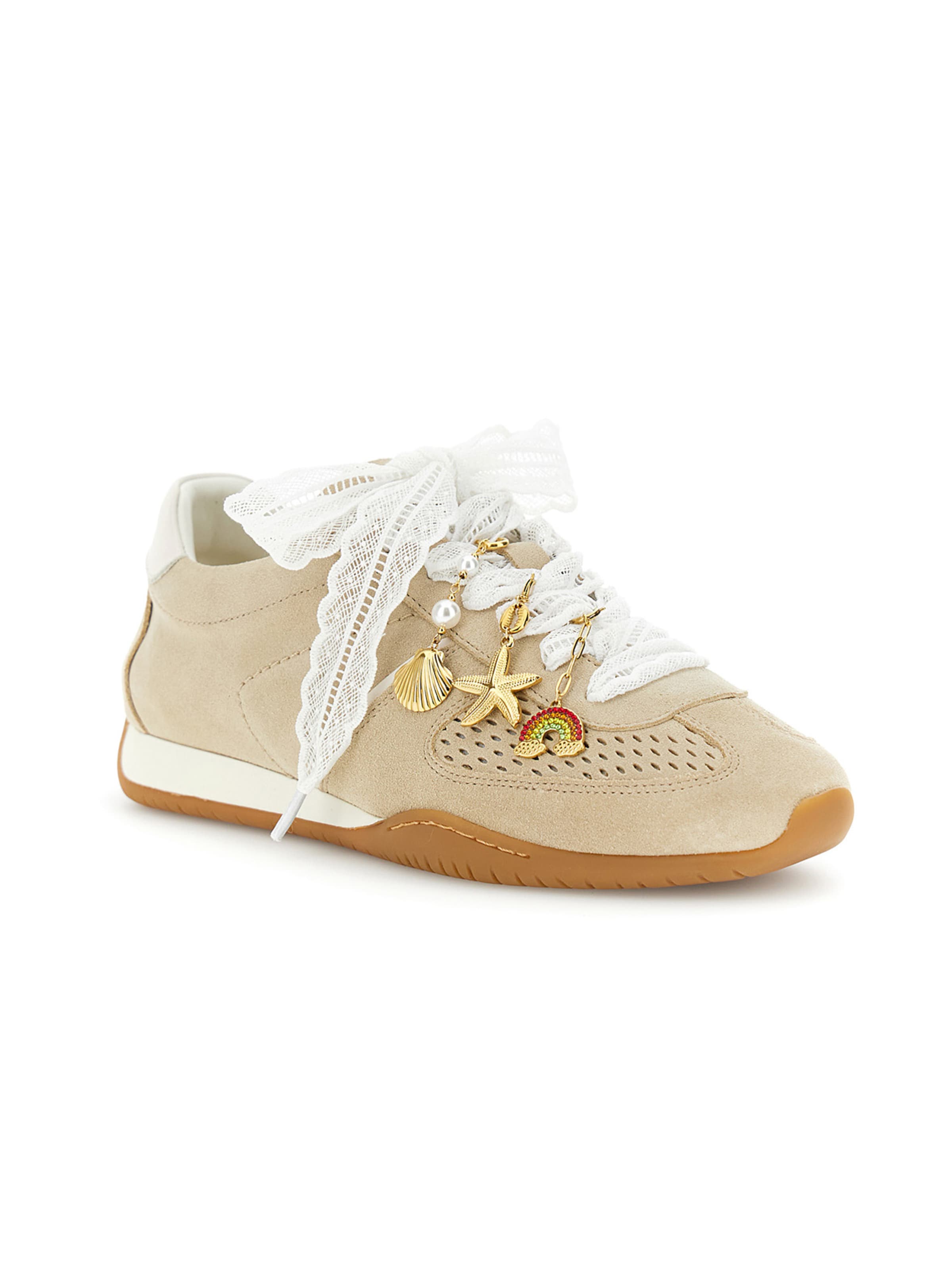 Baskets basses CAFè NOIR en beige : devant