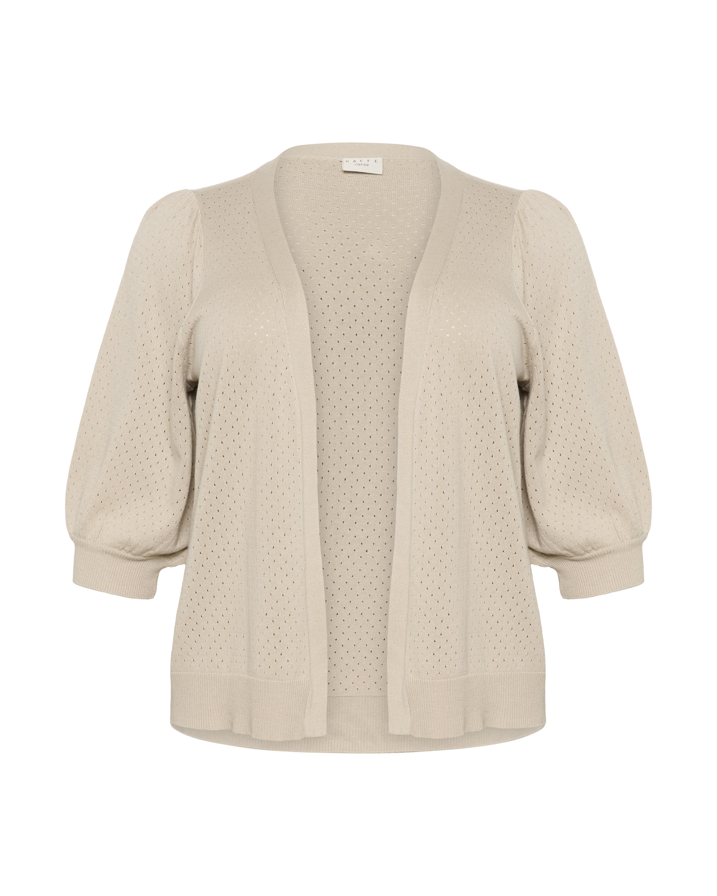 KAFFE CURVE Strickjacke 'Dalina' in Beige: Vorderseite